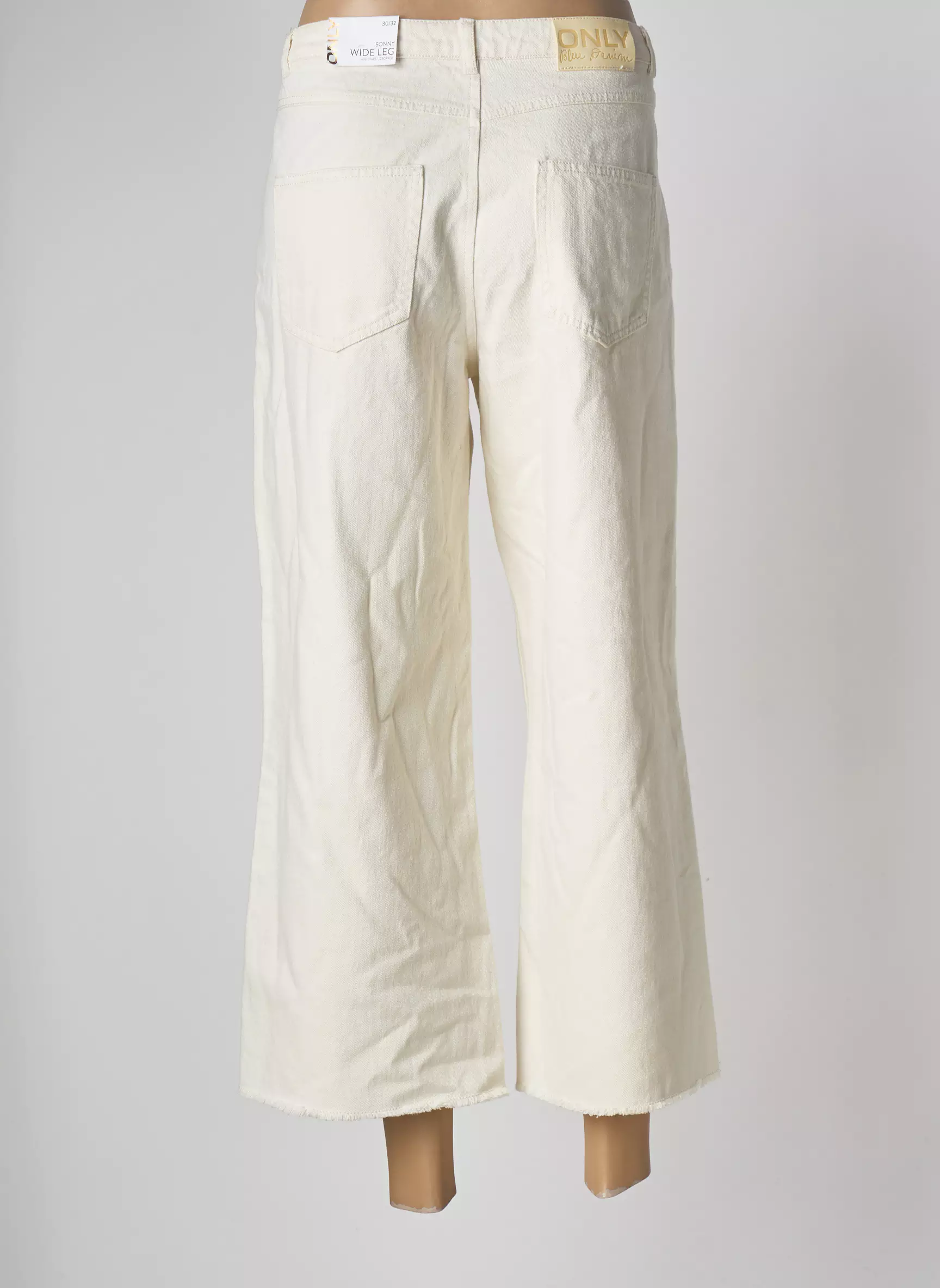Only Pantalons Larges Femme couleur beige