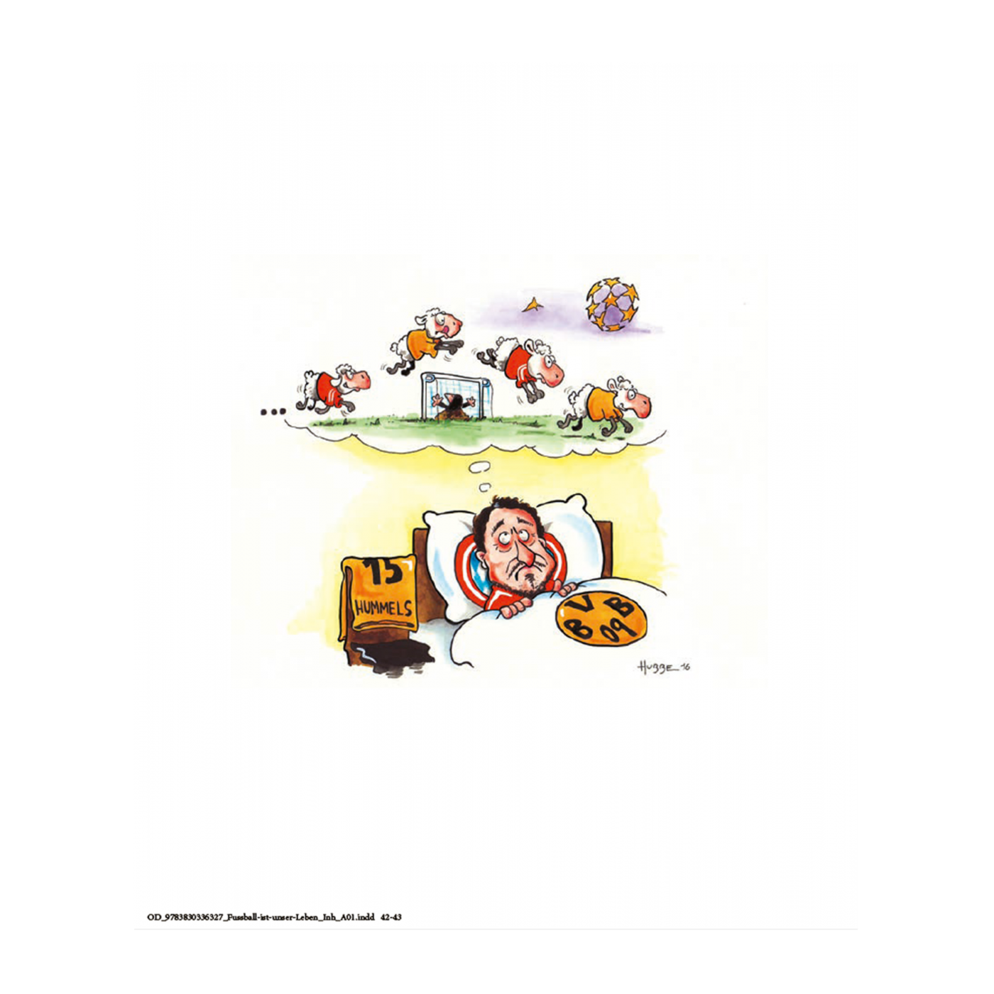kicker Cartoon Buch- Hier lebt der Fussball!