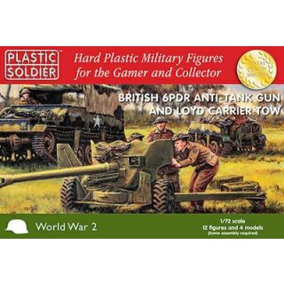 1:72 British 6pdr Anti Tank Gun + Loyd Carrier