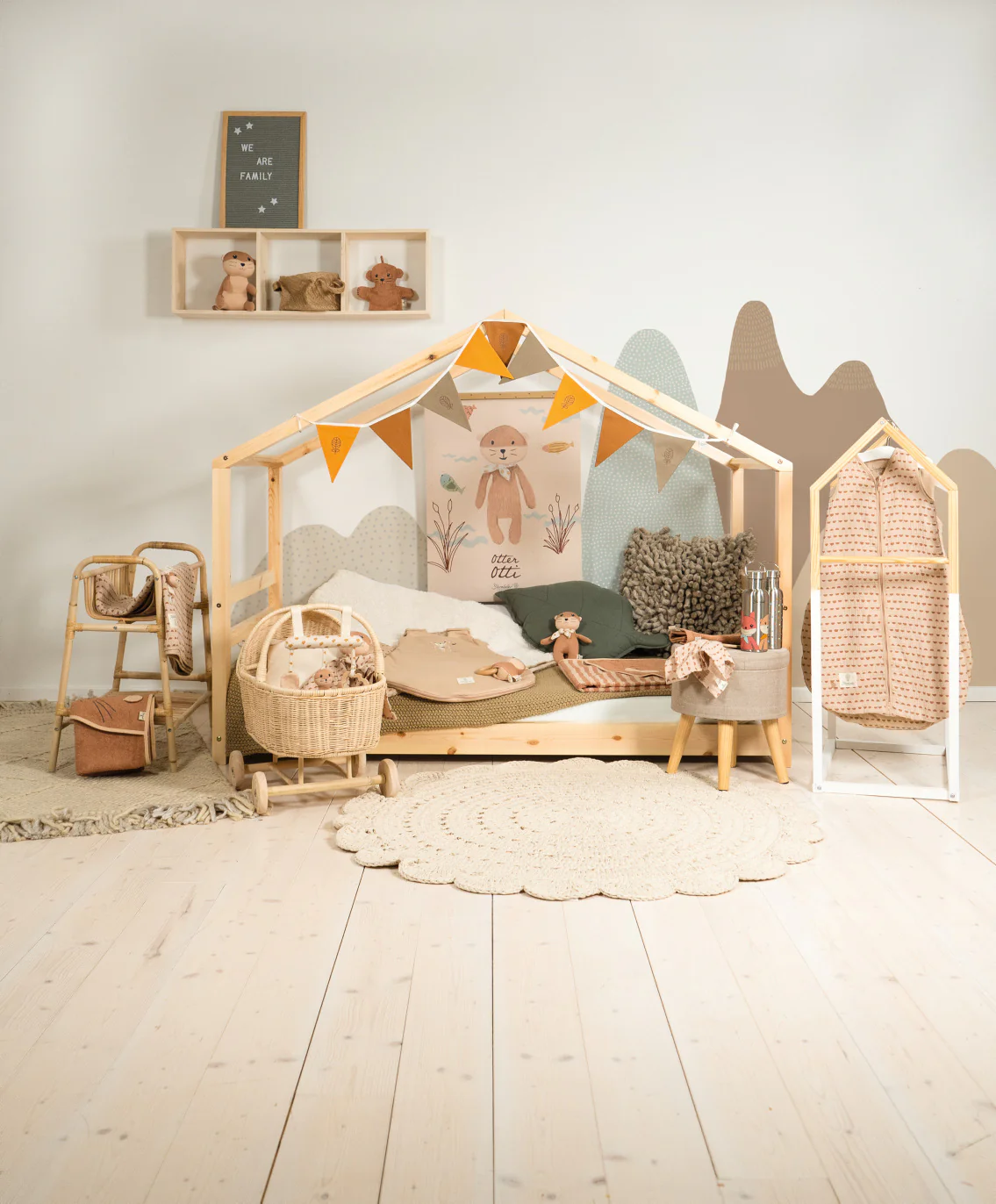 Schmusetuch mit Holz-Beißring  Stay true to nature