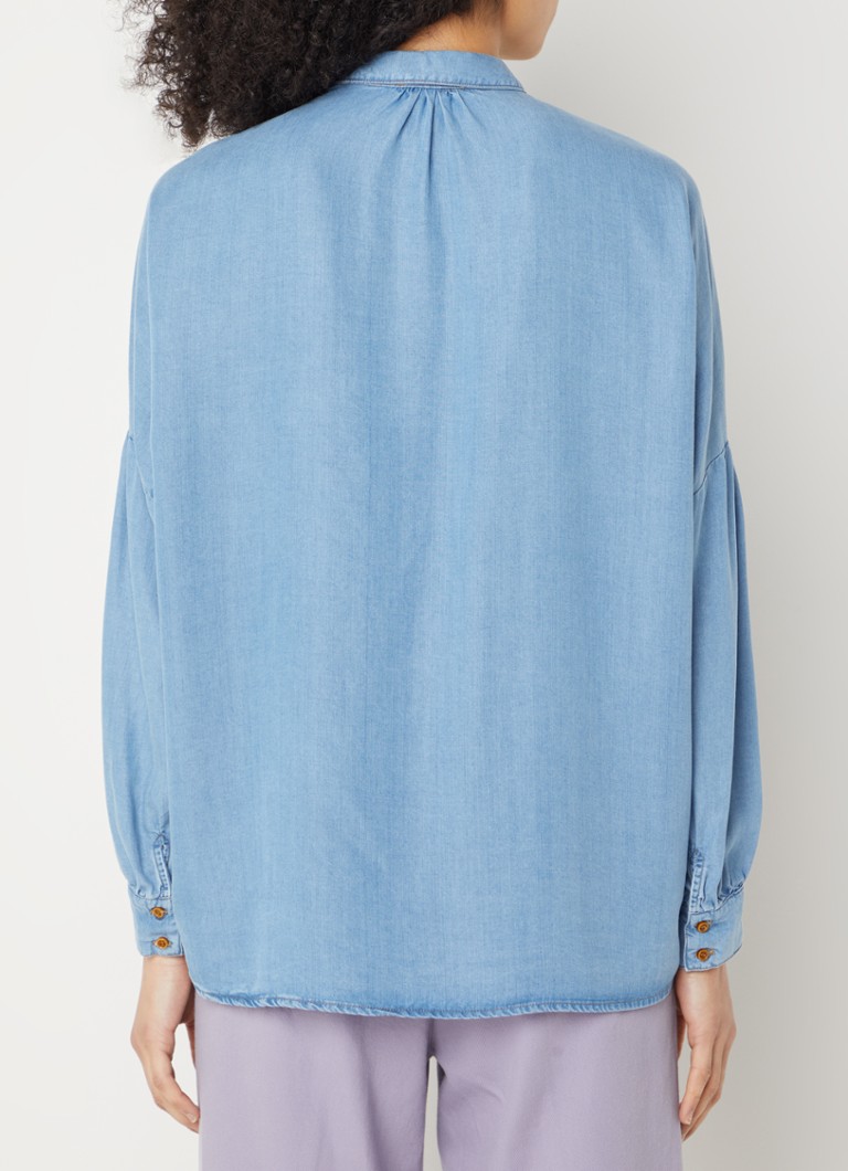 Camicetta in chambray con tasche sul petto di Sessùn Botania