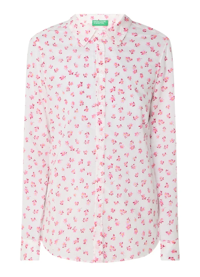 Benetton  Blouse met print en stretch