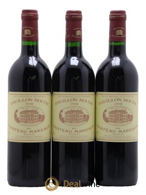 Pavillon Rouge du Château Margaux Second Vin  1998 - Lot de 3 Bouteilles