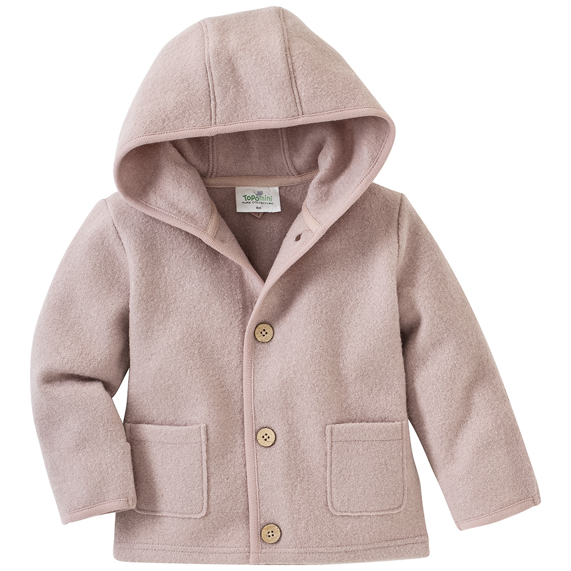 Baby Wollwalk-Jacke mit Umschlagbündchen