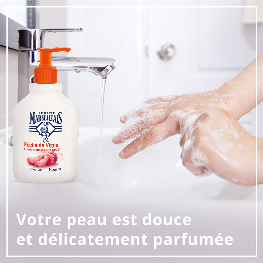 le petit marseillais Savon Liquide Pêche de Vigne, 500ml Savon