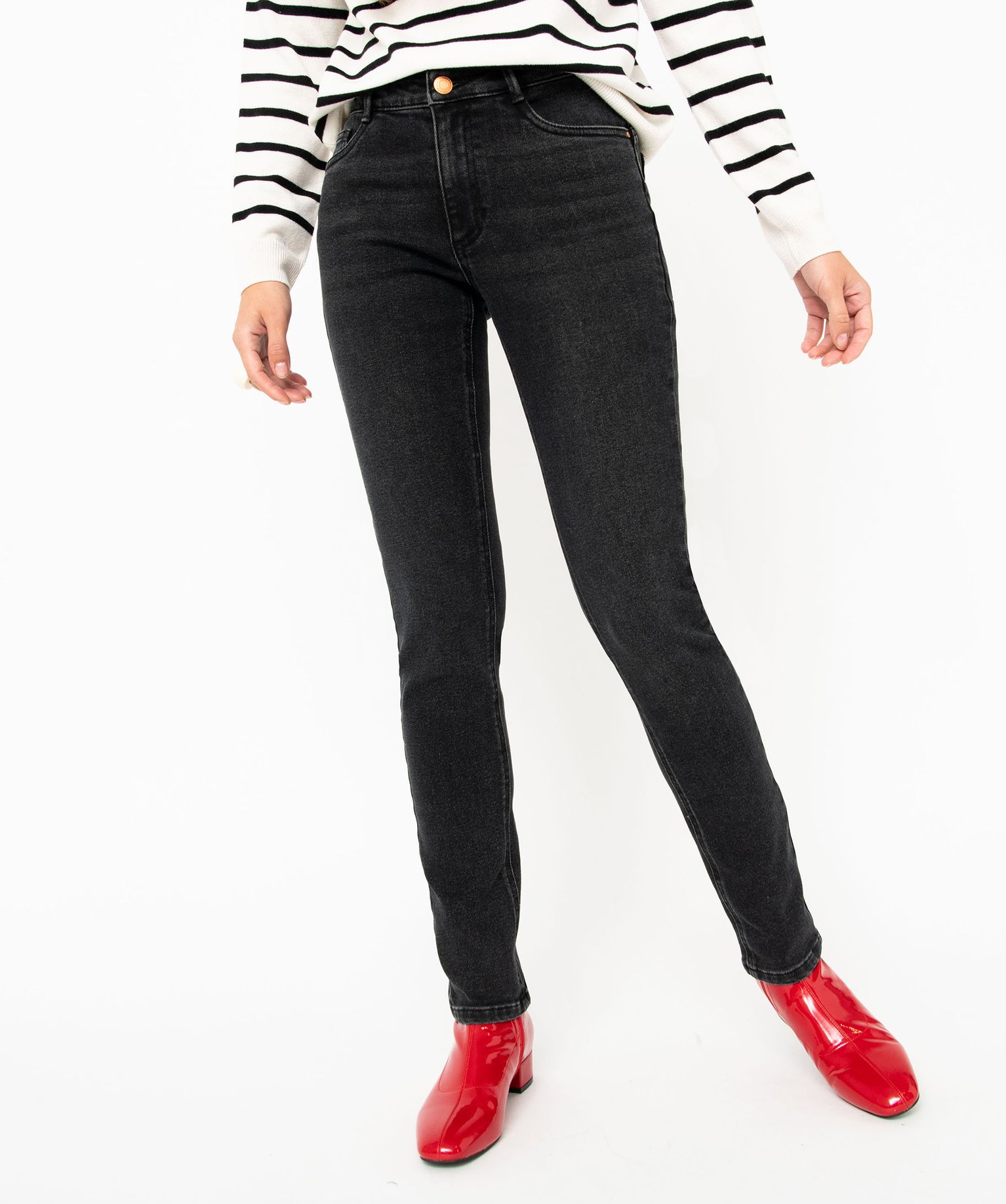 Jean slim effet push up femme noir | GEMO