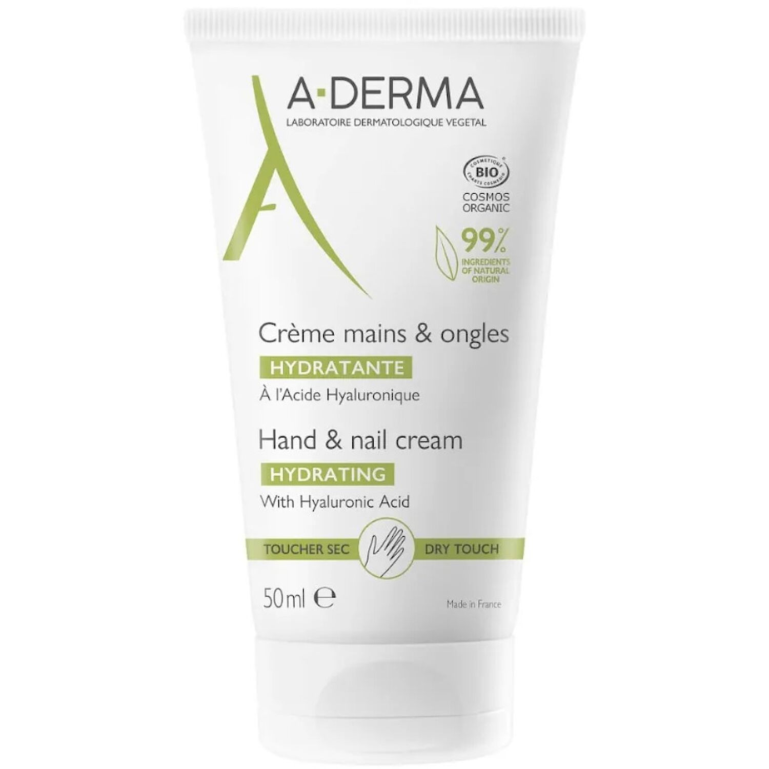 a-derma Crème Mains & Ongles Hydratante à l'Acide Hyaluronique 50 ml