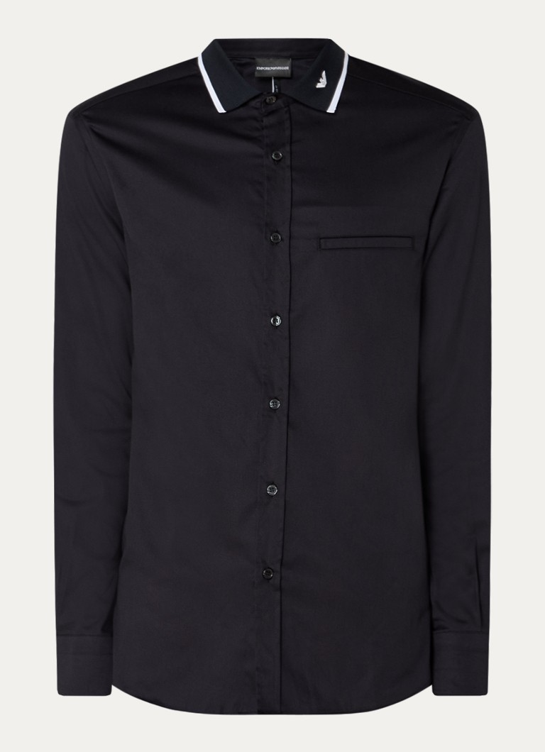Polo Emporio Armani de corte regular com bordado do logotipo