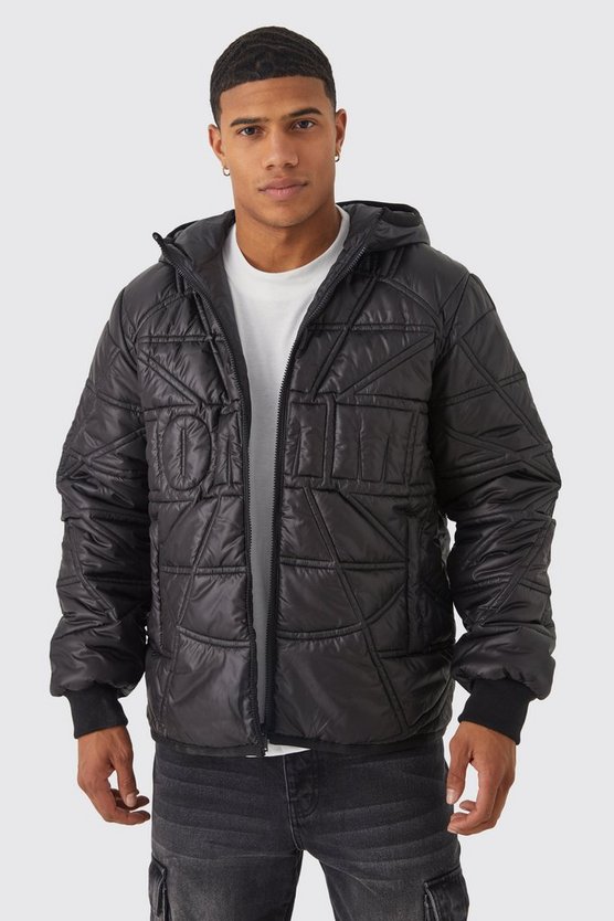 Homme Steppjacke mit Kapuze