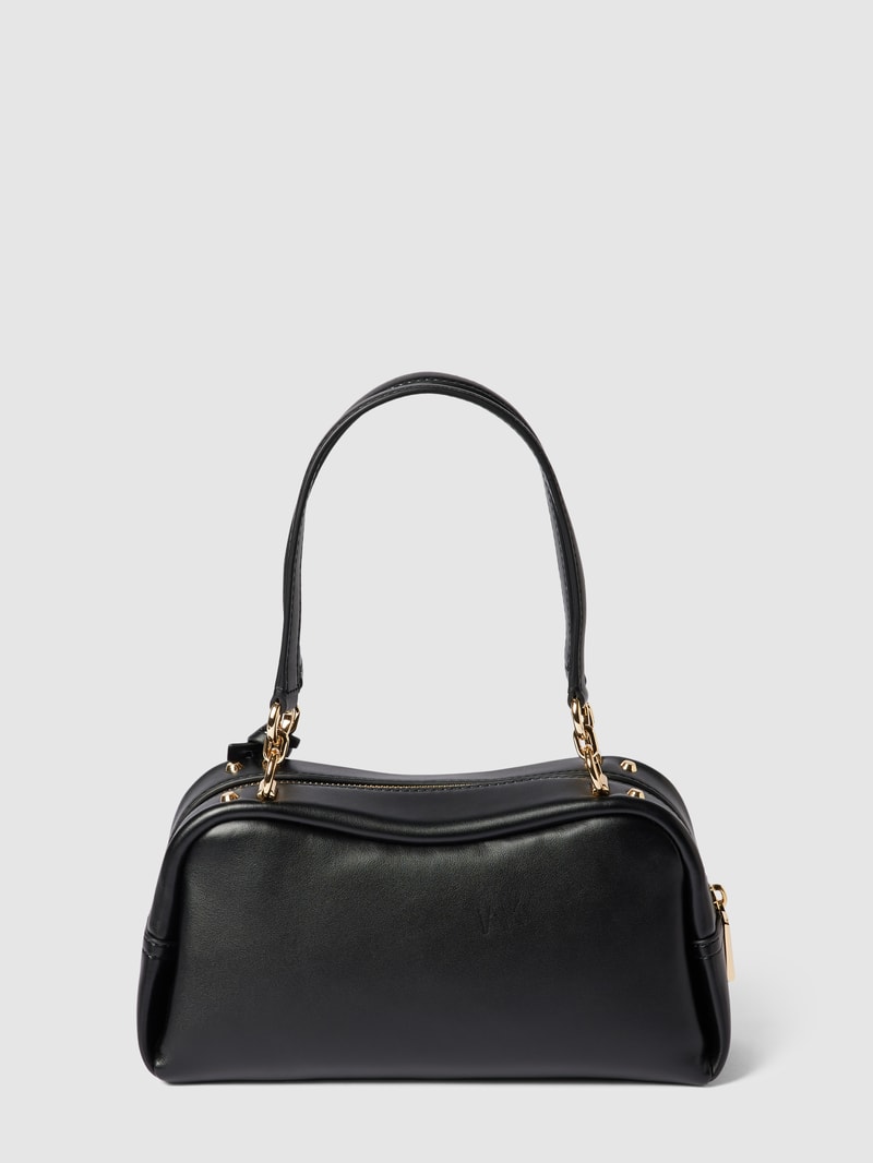 Handtasche mit Label-Details Modell 'CECILY' in schwarz