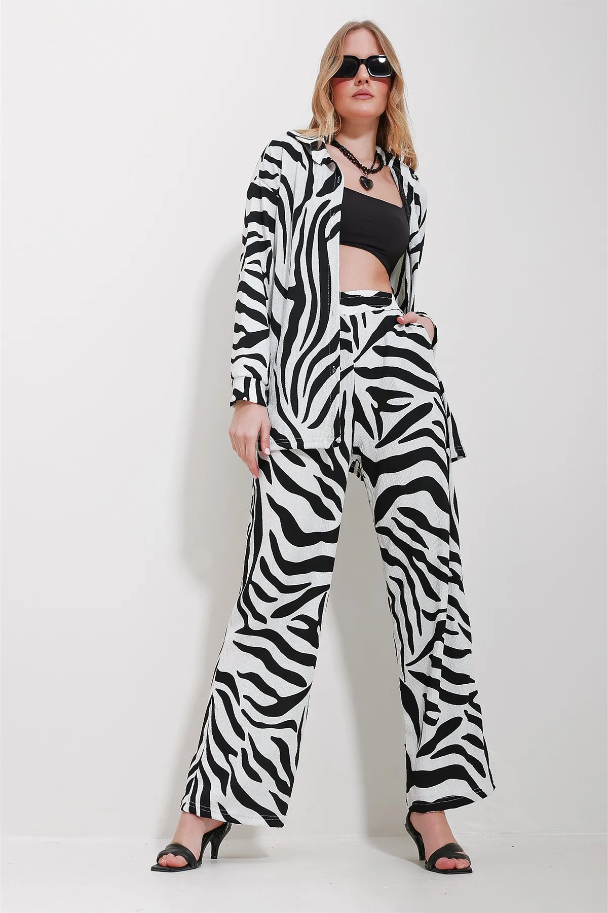 Trend Alaçatı Stili  Zweiteiler - Schwarz - Regular Fit