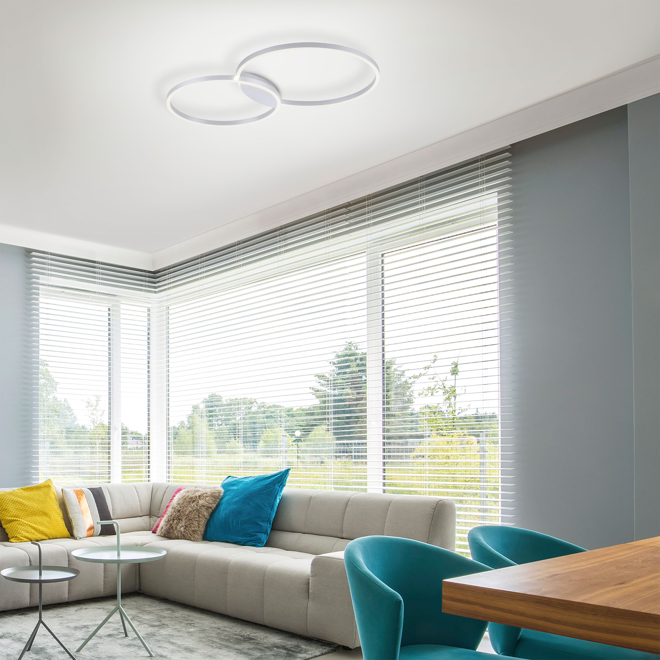 QLED-Deckenleuchte 2flg