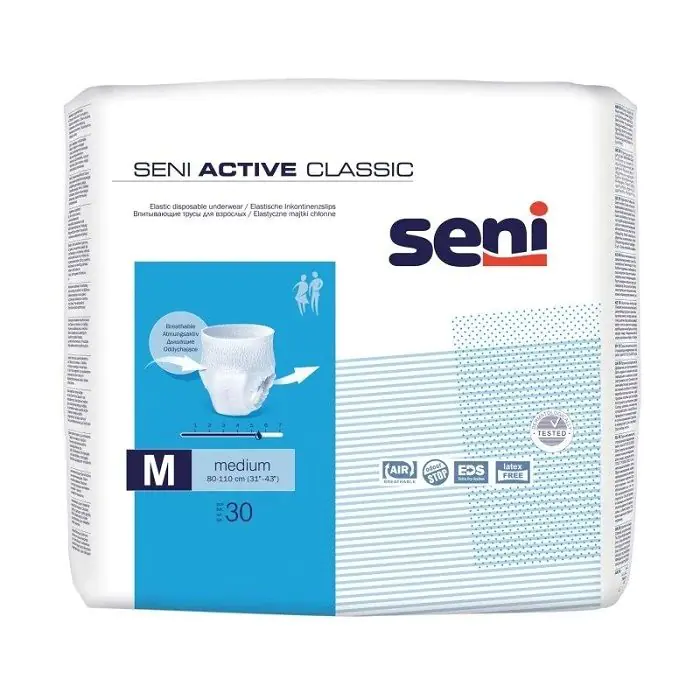 Seni Active Classic elastične upijajuće gaćice 80-110 cm, srednje veličine