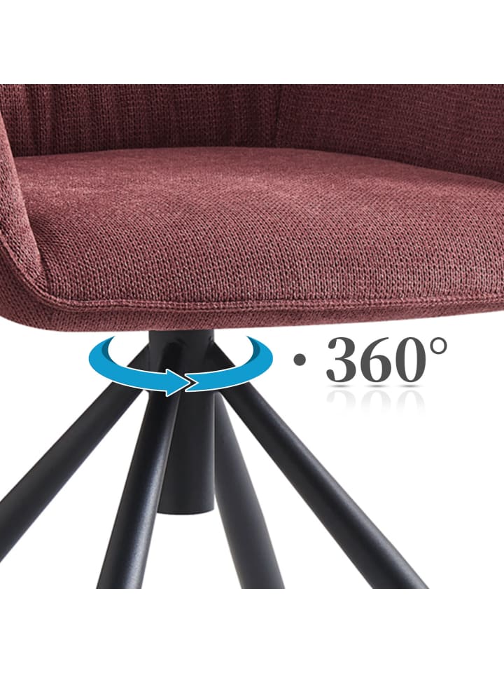 B&D Home Drehstuhl LATONA in Merlot - (B)58 x (H)85 x (T)60 cm günstig kaufen onesize