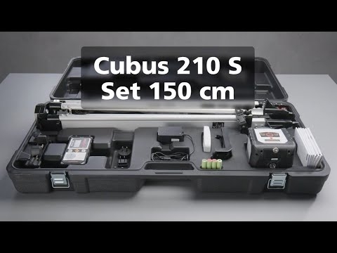 Laserliner 052.205A Sada Cubus 210 S Rotační laser + světelný stojan 150 cm, teleskopická nivelační lať 4 m a laserový přijímač