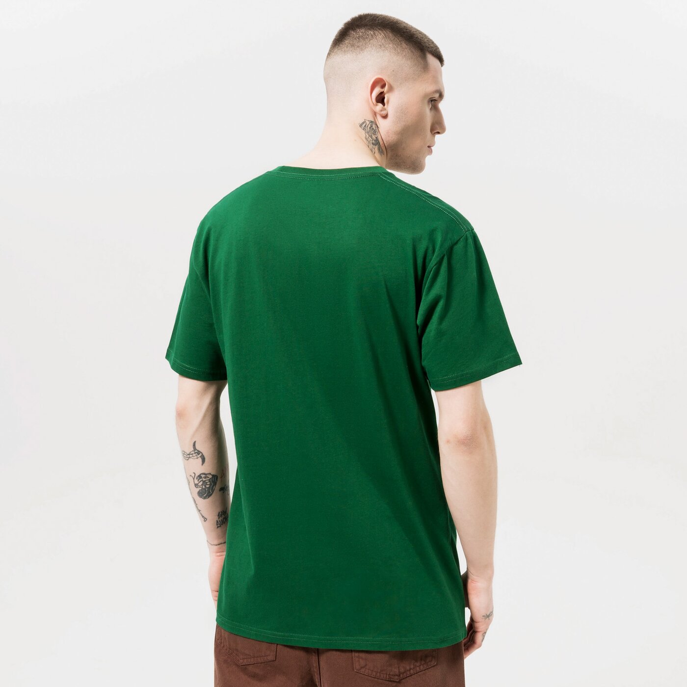 VANS T-SHIRT MN LEFT CHEST LOGO TEE EDEN-WHITE Grün