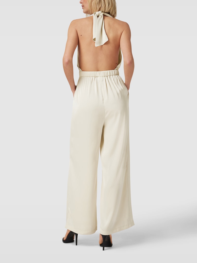 Jumpsuit mit offener Rückseite Modell 'VIRAVENNA' in ecru