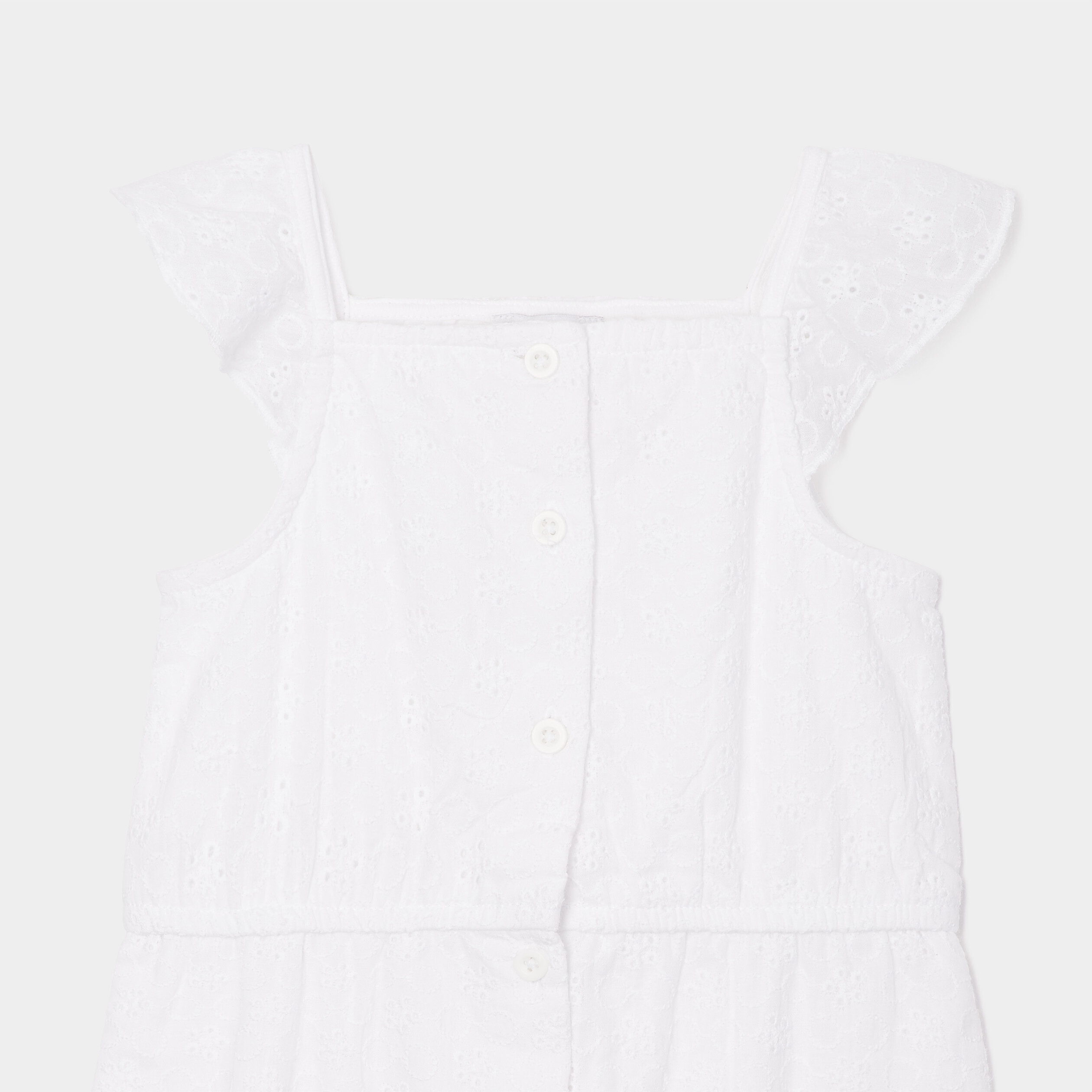 Combinaison short broderie anglaise ecru bébé fille | La Halle