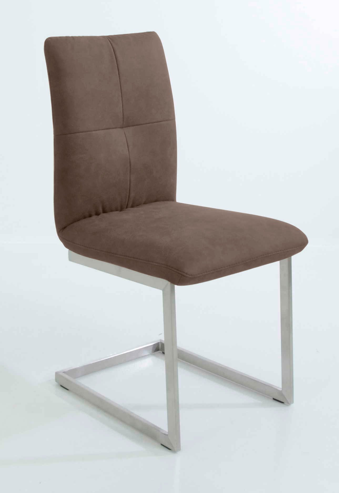K+W Komfort & Wohnen Freischwinger 6511, Freischwinger mit Hochkantrohr und praktischem Metallgriff am Rücken