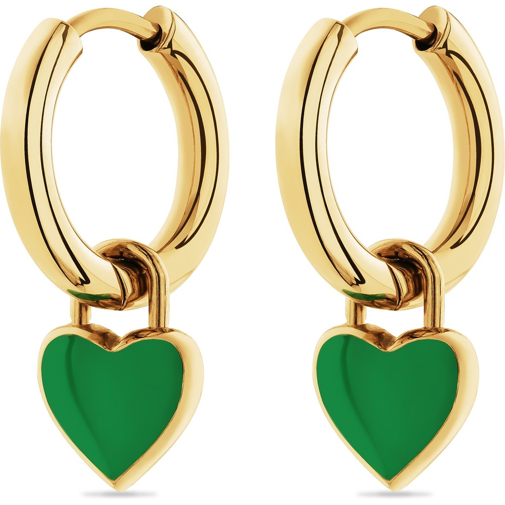 GMK Collection Créoles Acier inoxydable, Émail Boucles d'oreilles