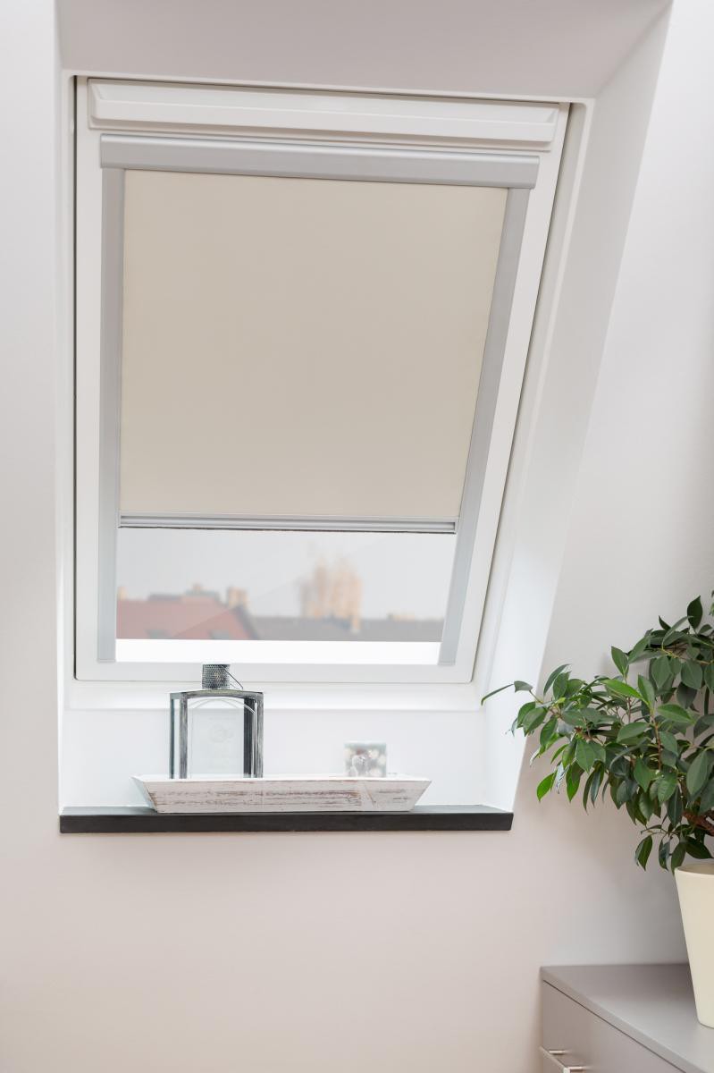 Lichtblick Dachfensterrollo Skylight, Thermo, Verdunkelung, Creme, 49,3 cm x 100 cm (B x L)