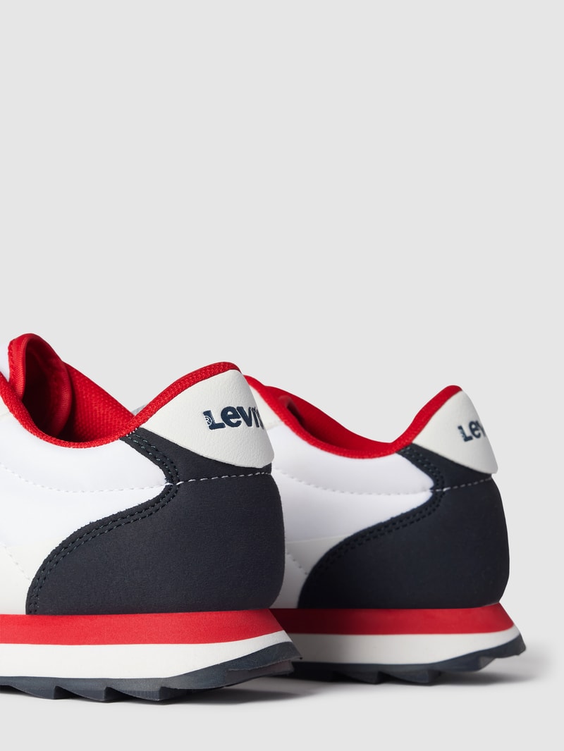 Sneaker mit Label-Details Modell 'Alex' in weiß