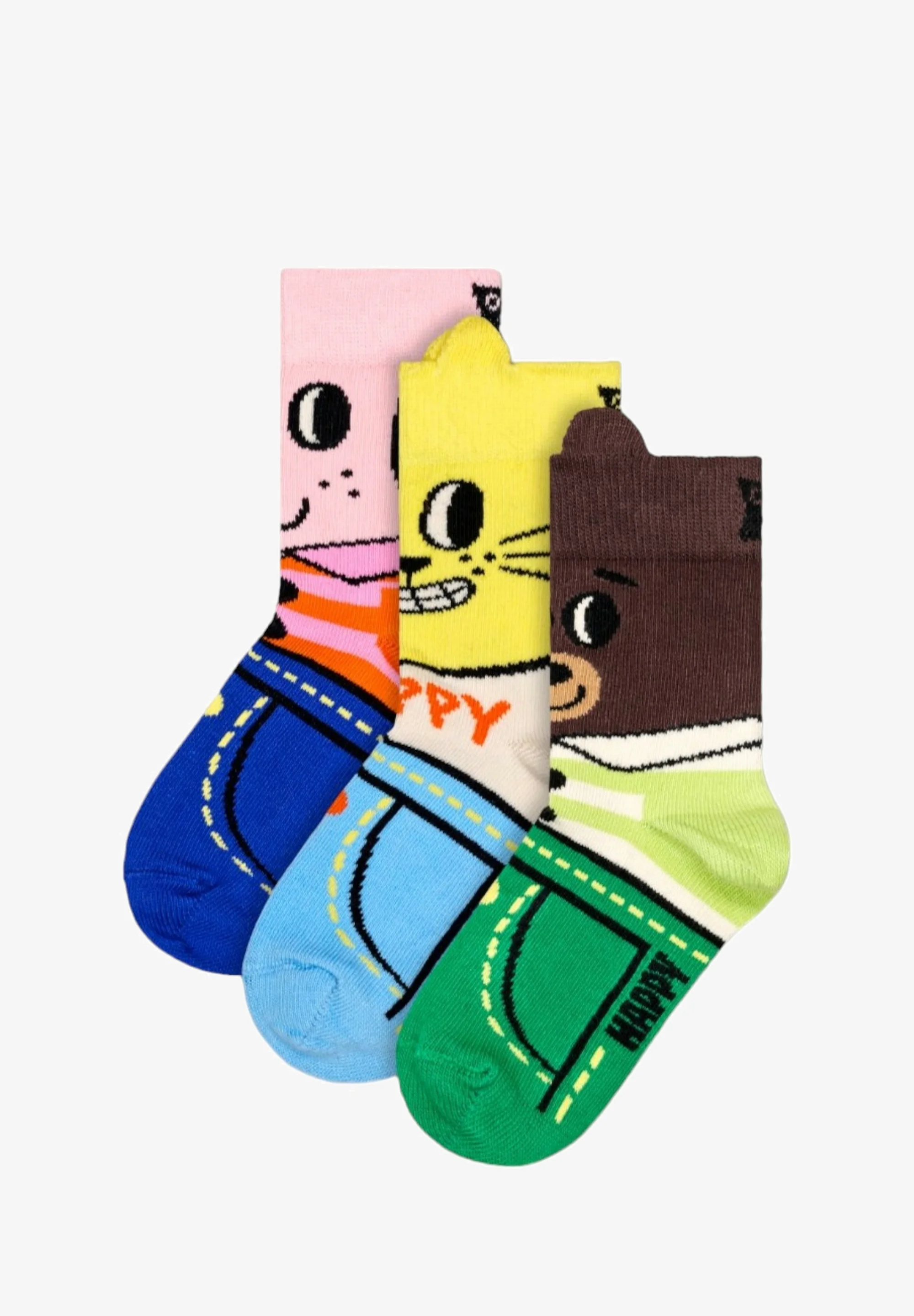 Pack de 3 calcetines de regalo de animales Happy Socks