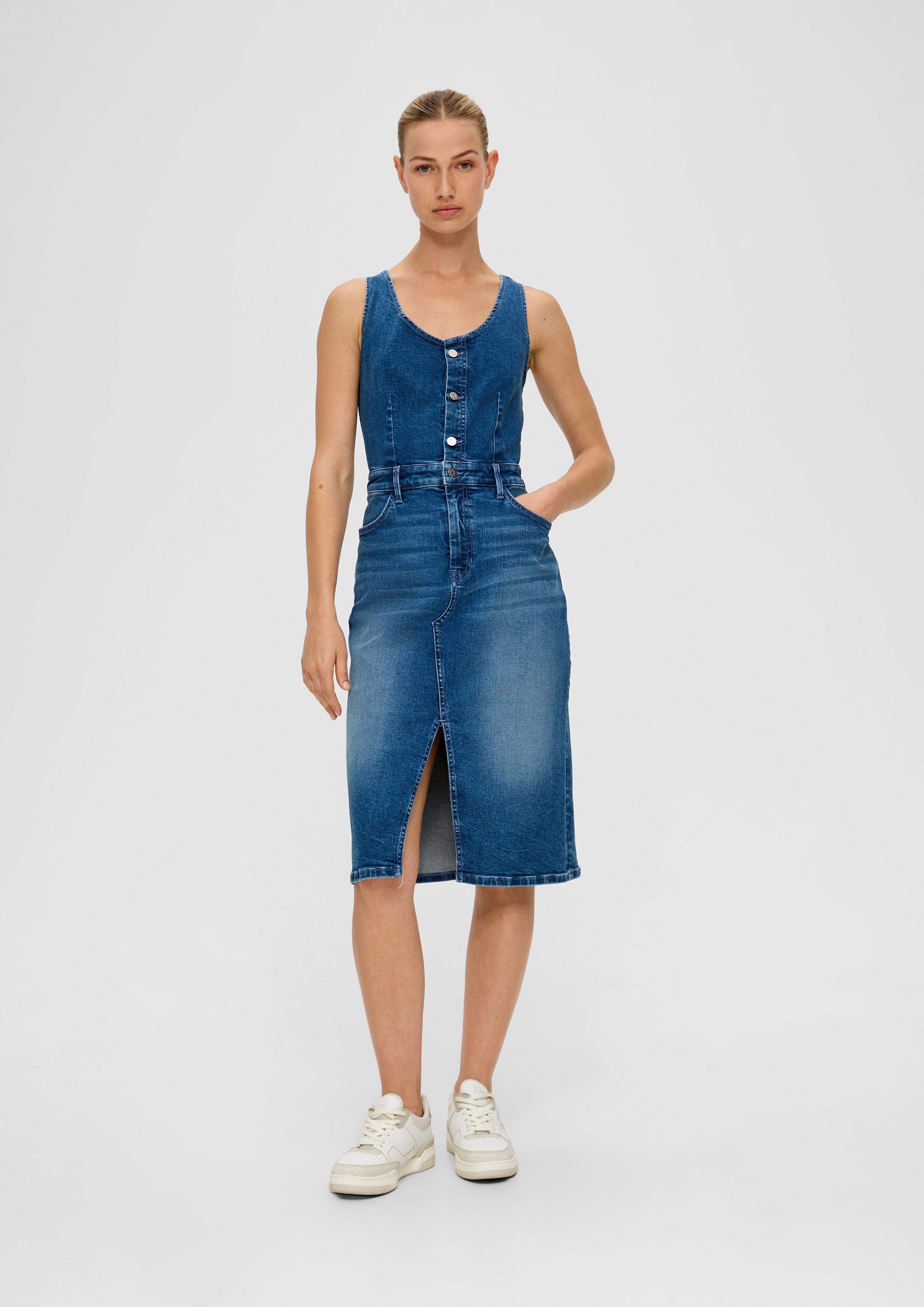 360° Denim: Jeanskleid mit Schlitz im Saum  2135827-54Z4