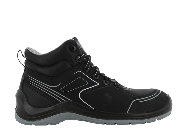 Pantofi de siguranță sport Safety Jogger FLOWS3MID, negri, cu înălțime medie, S3 ESD, fără metal