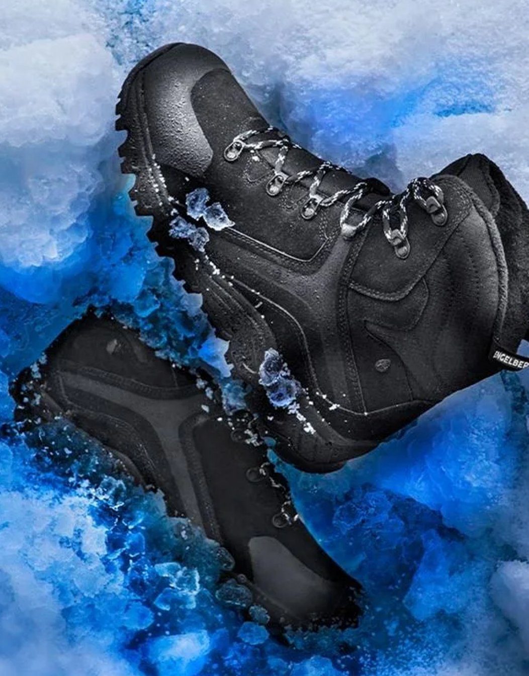 Engelbert Strauss Schnürboots Winter Herren knöchelhoch schwarz Winterboots rutschfest, warm gefüttert, wasserdicht, Gummiüberkappe