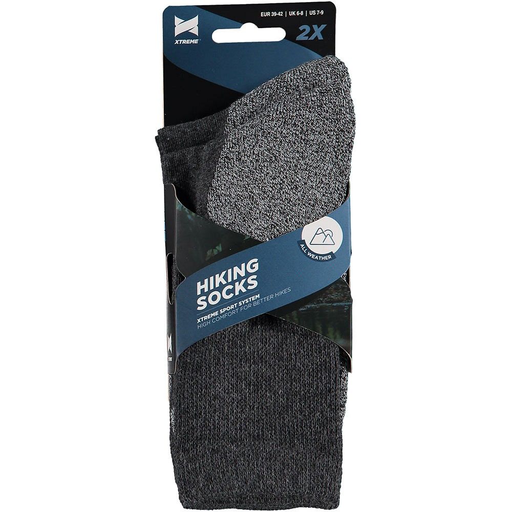 Xtreme 2 Paar Multi Anthrazit Hiking Socken