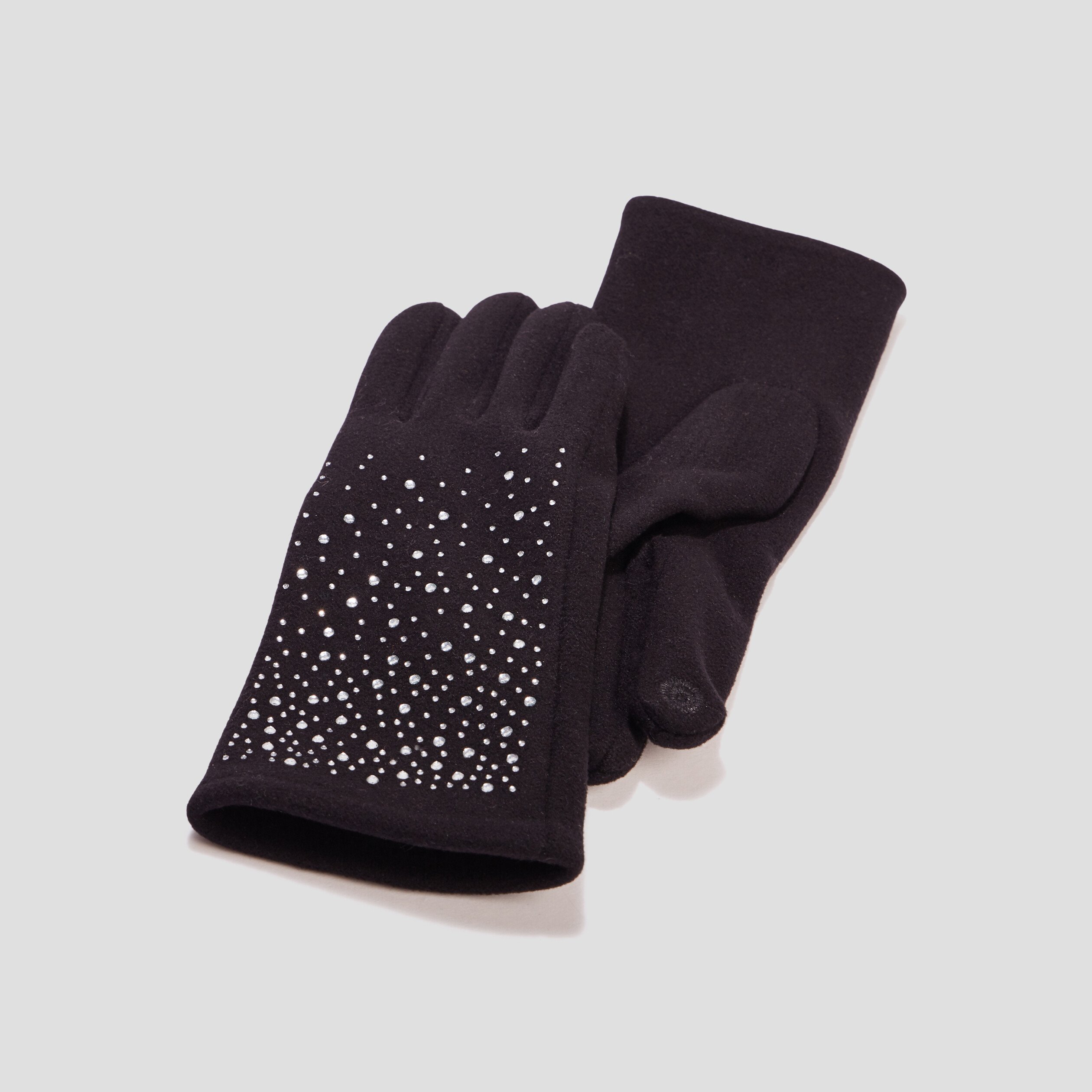 Gants à strass noir femme | La Halle