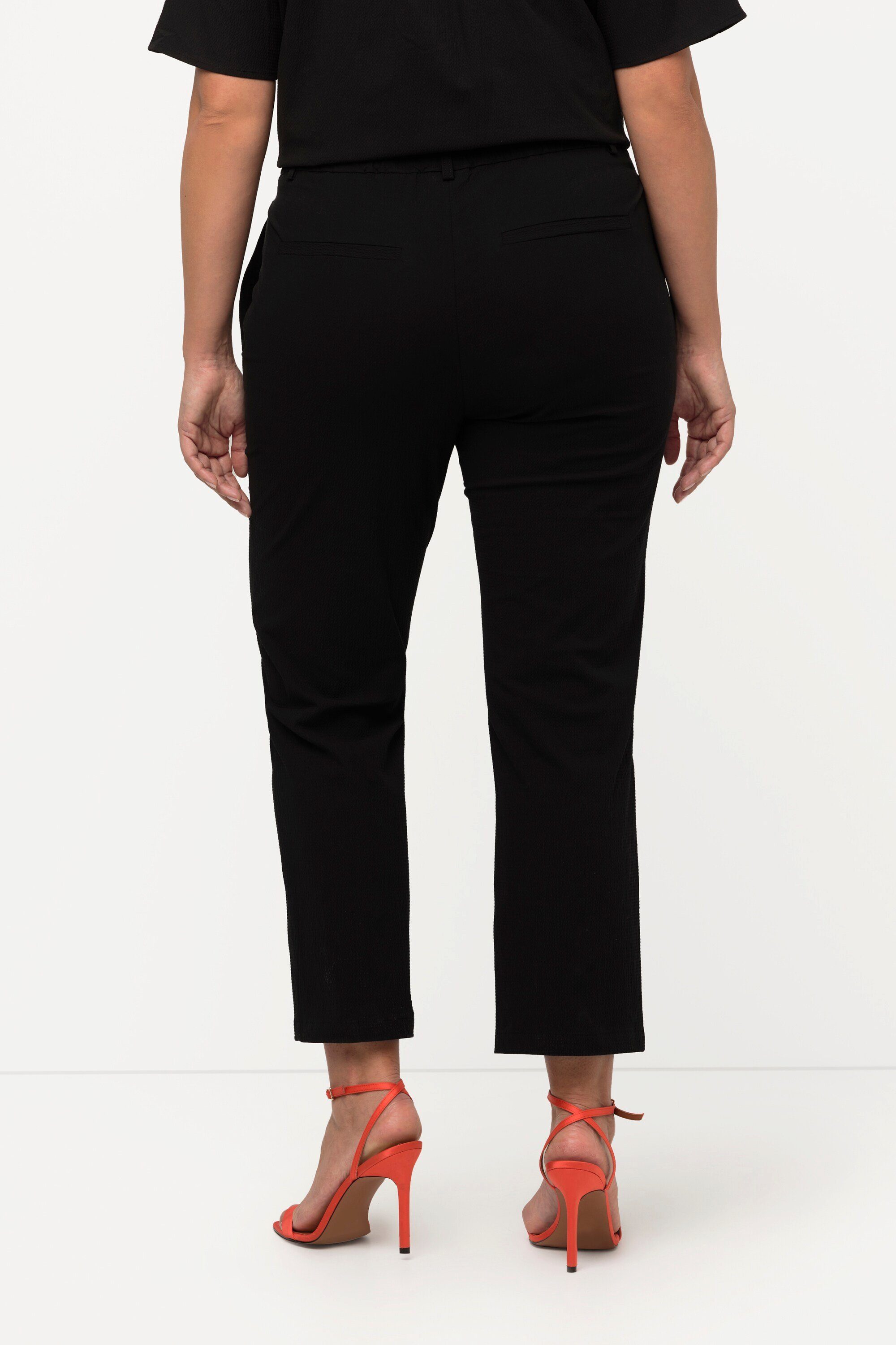 Ulla Popken Funktionshose 7/8-Hose Mandy Bubble-Qualität Elastikbund