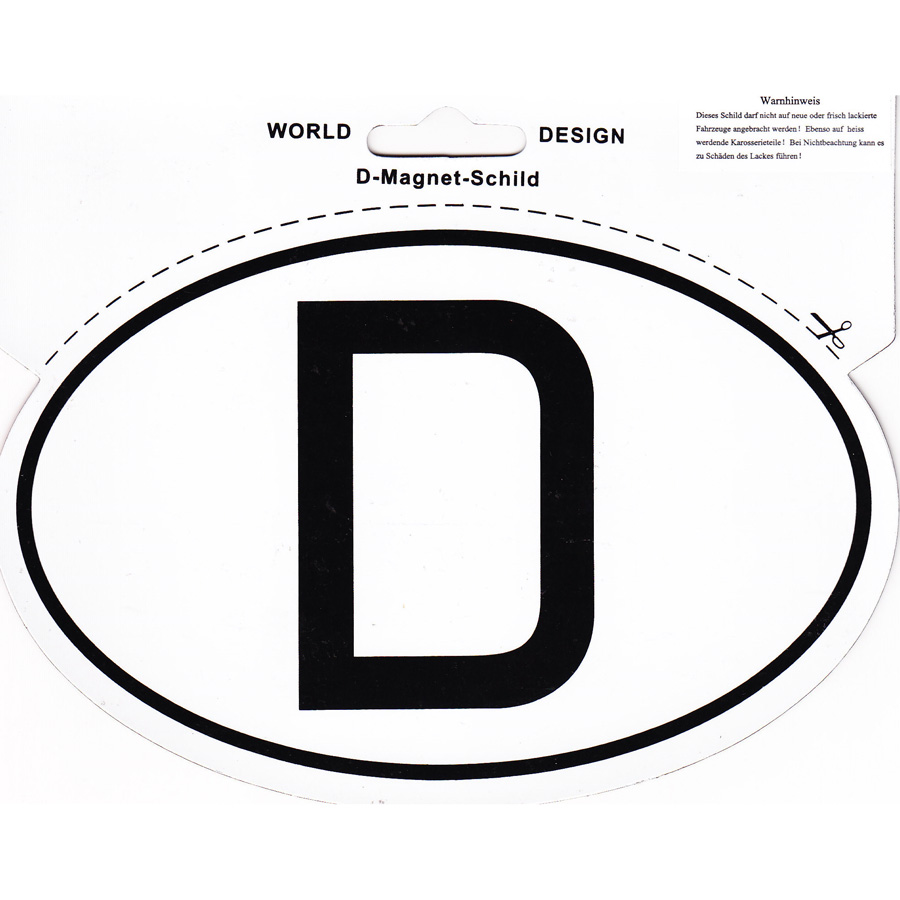 Schild "D" magnetisch - ATU