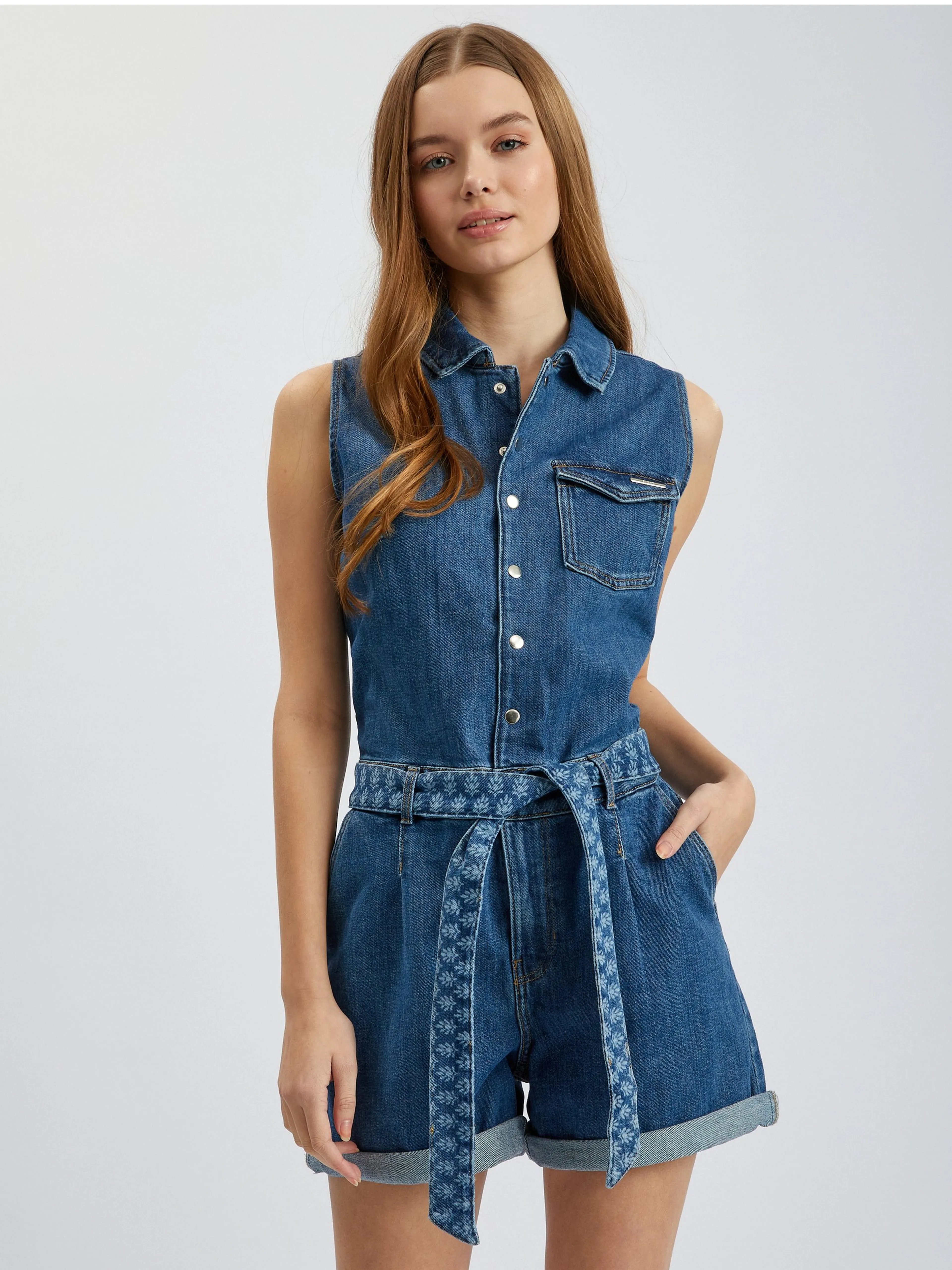 Blauer Damen-Denim-Overall ORSAY