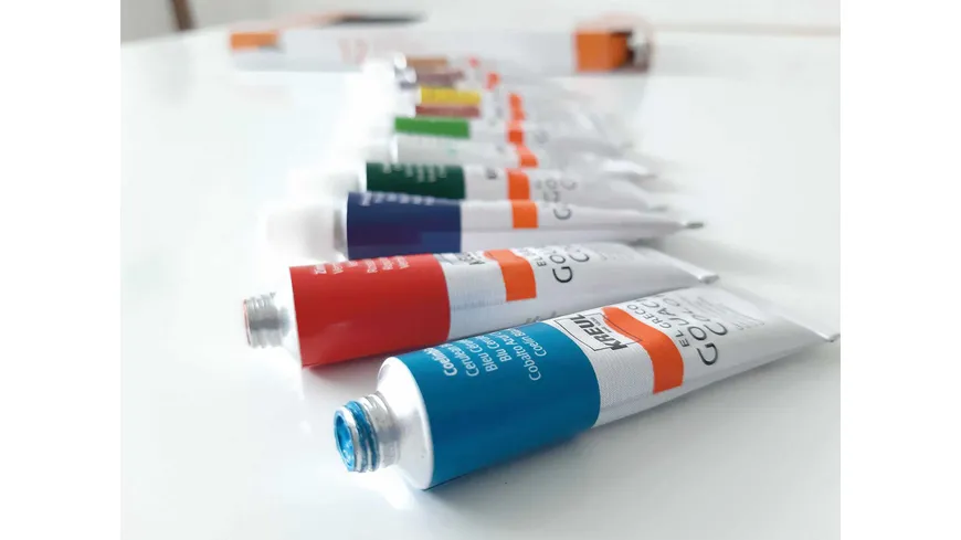 KREUL El Greco Gouache Farben 12er-Set 144 ml