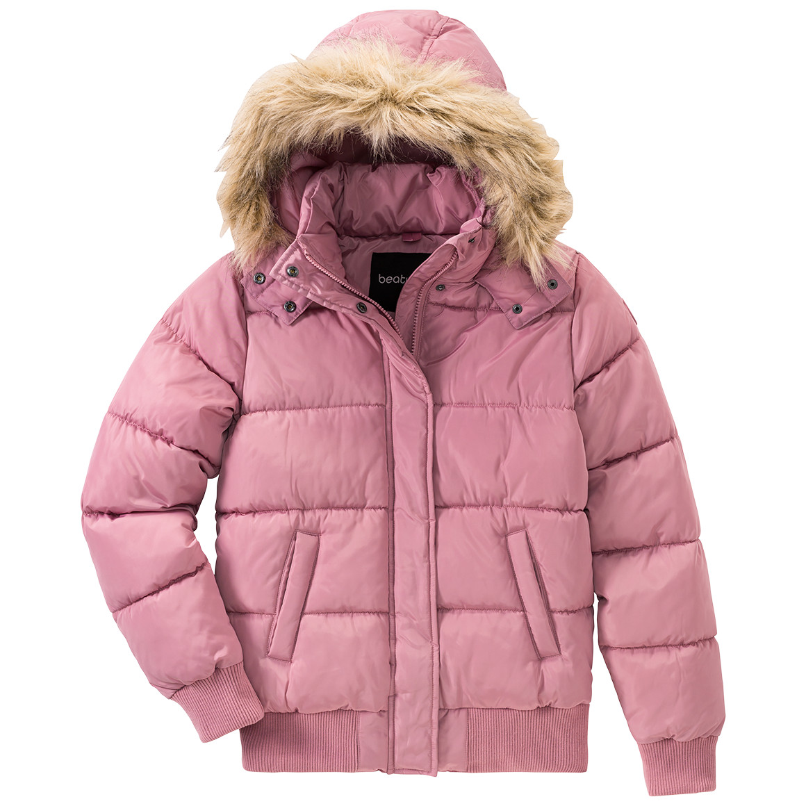 Mädchen Steppjacke mit Fellimitat
