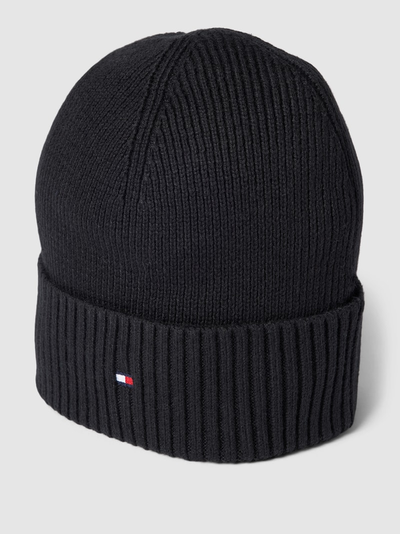 Mütze mit Logo-Stitching in schwarz