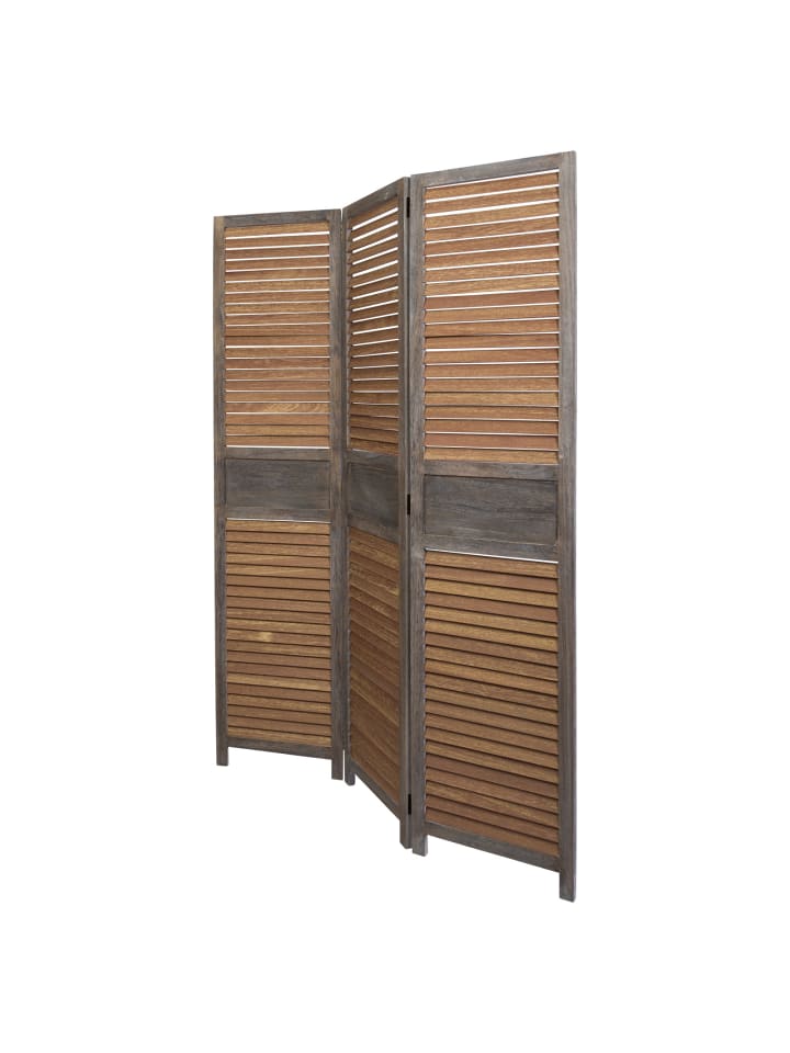 Homestyle4u 3-tlg. Paravent in Braun 120x170 günstig kaufen onesize