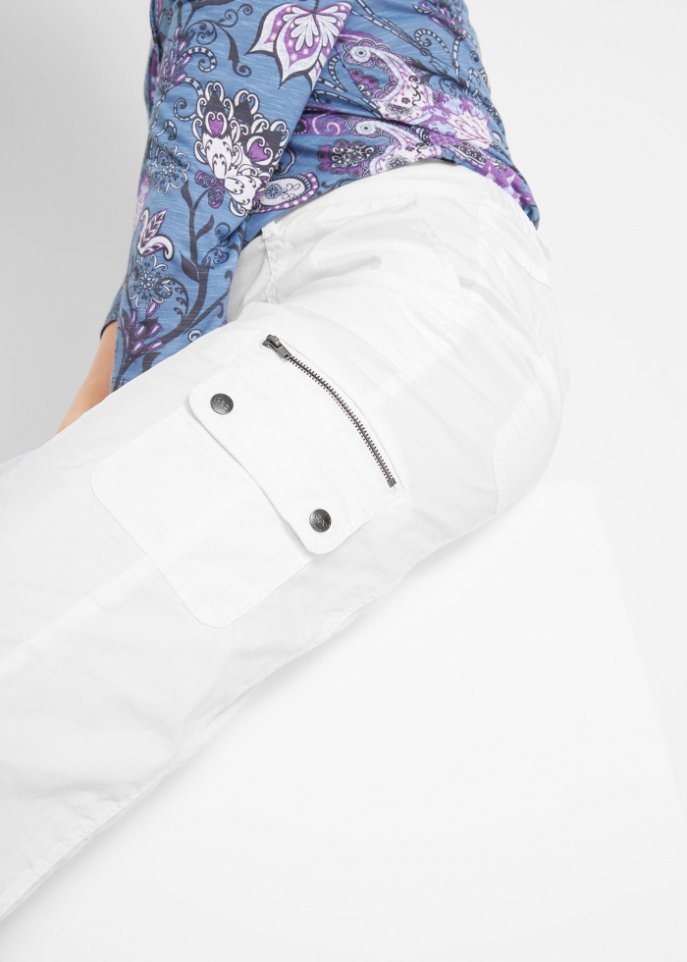Baumwoll Cargohose mit Bequembund, Loose Fit
