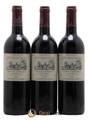 Château Cantemerle 5ème Grand Cru Classé  2000 - Lot de 3 Bouteilles