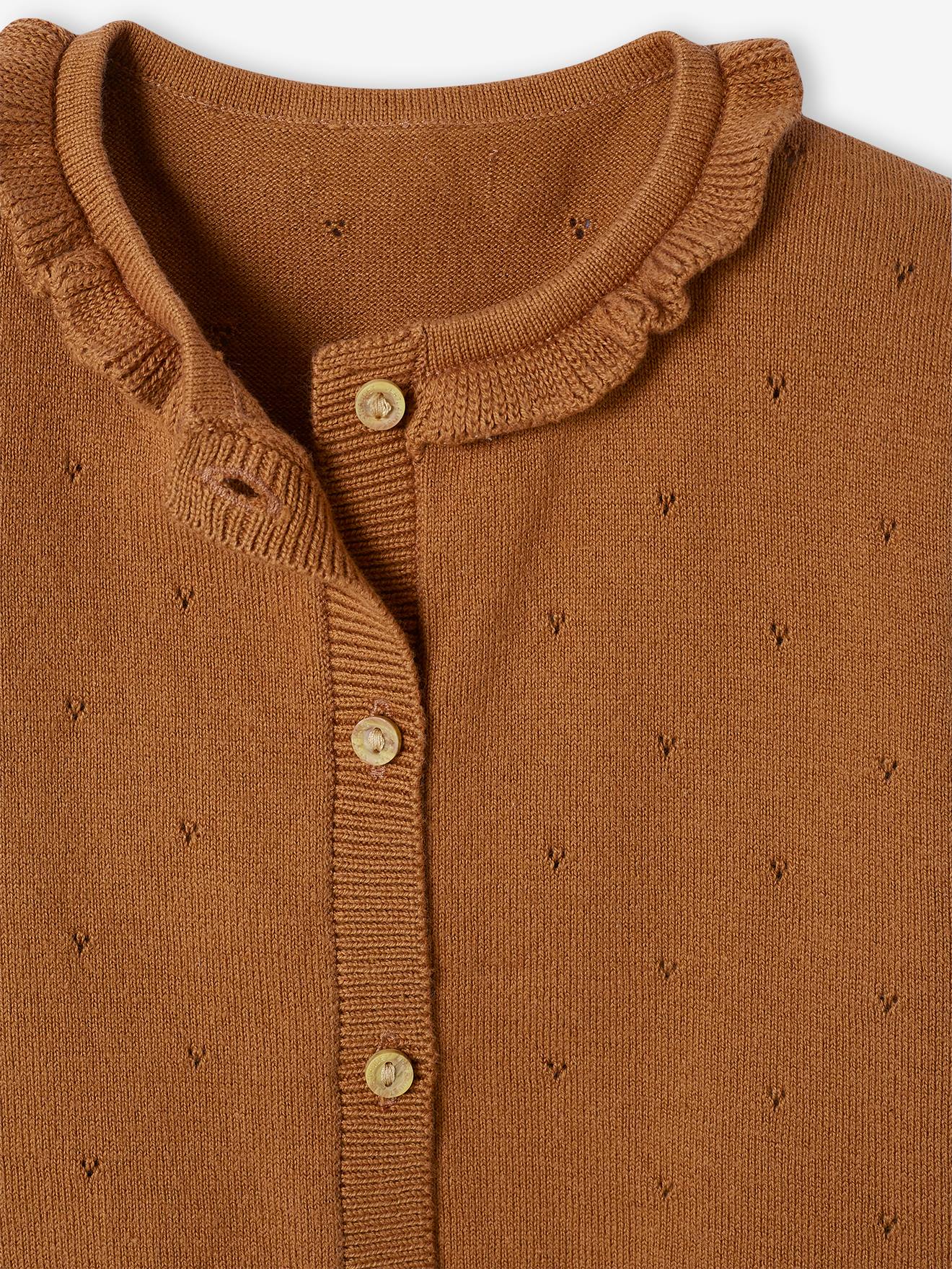 Cardigan bébé avec col blanc