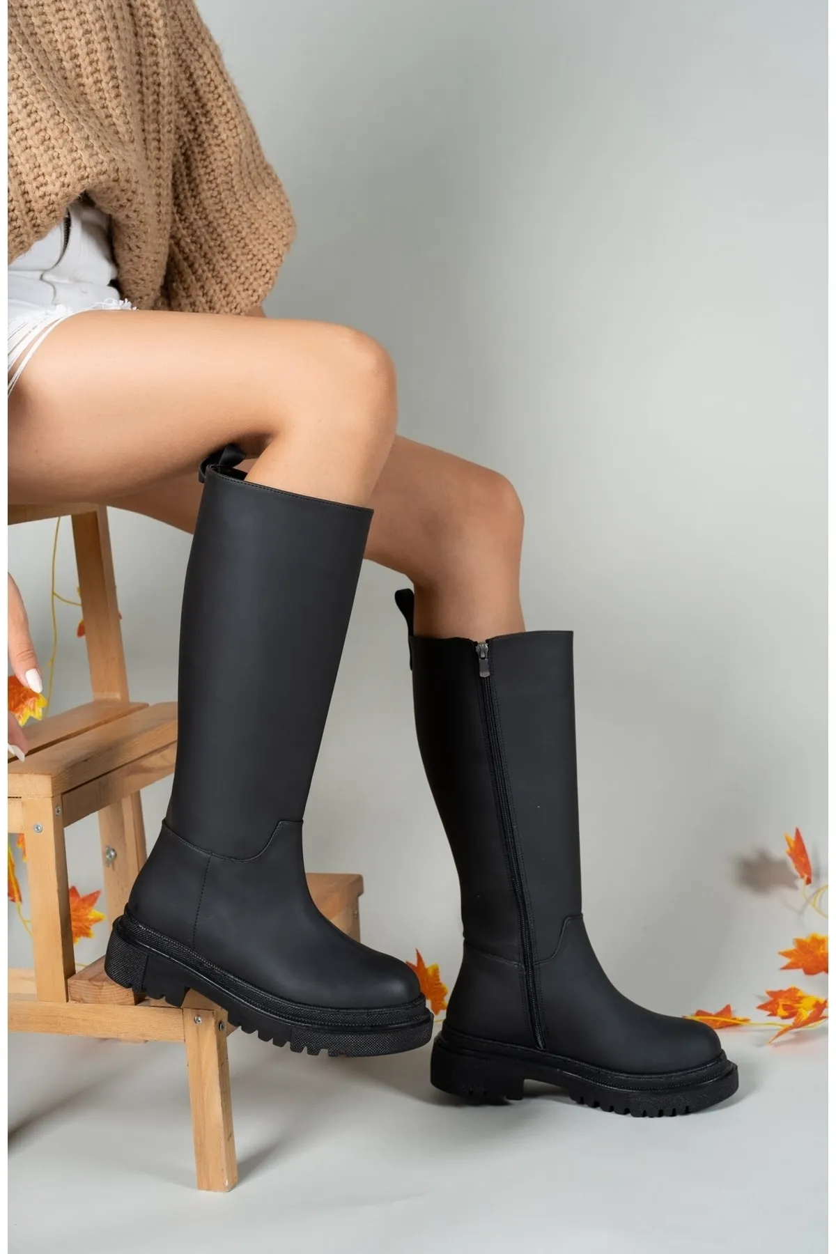 Riccon  Schwarze Damenstiefel 0012360