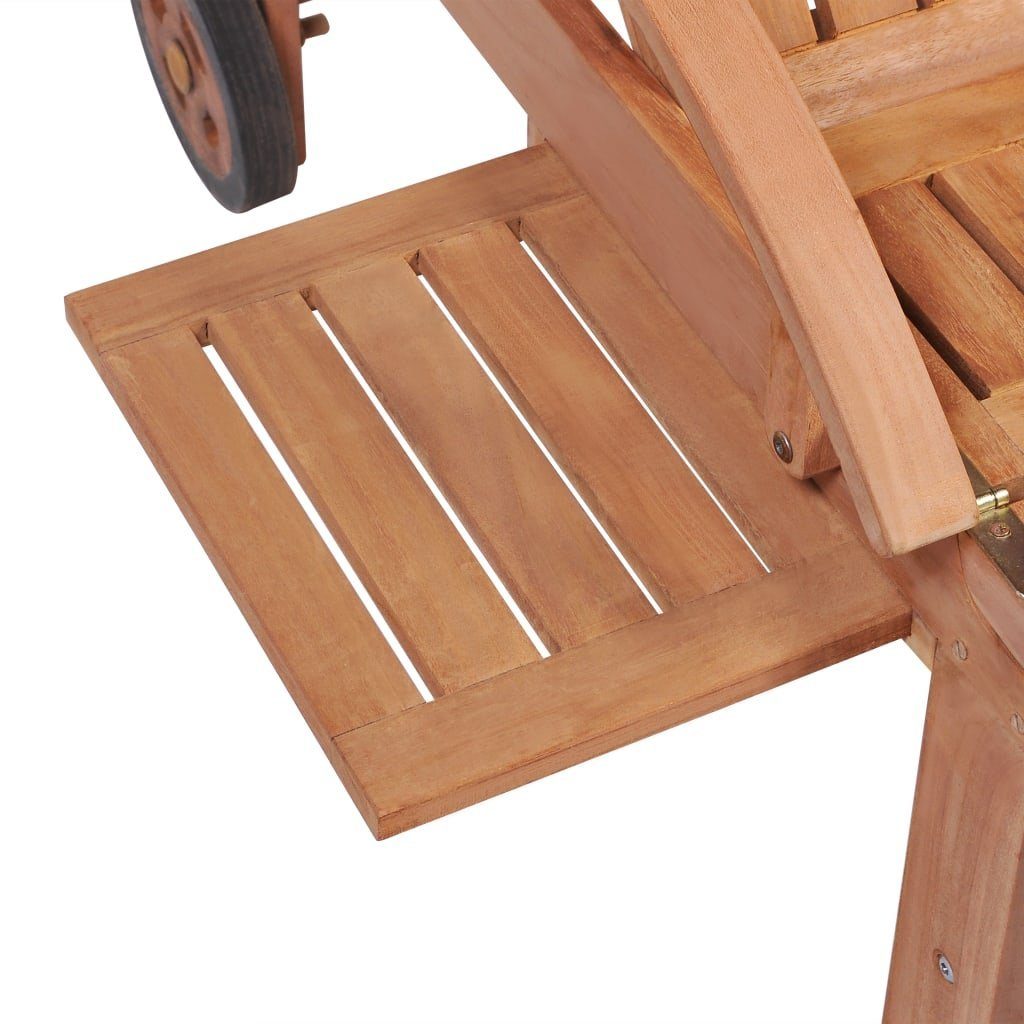 vidaXL Gartenliege Sonnenliege Massivholz Teak, 1 St.