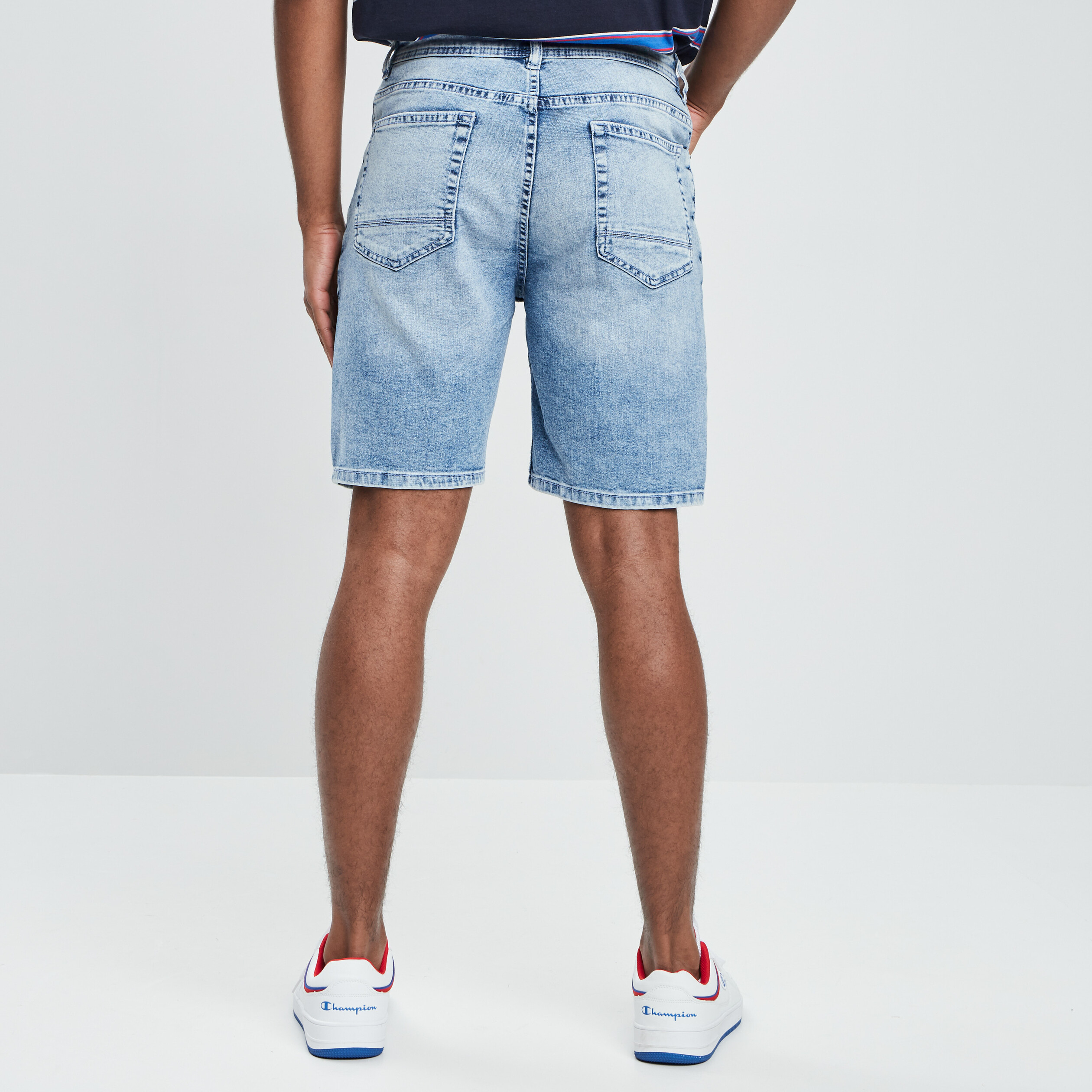 Bermuda regular denim bleach homme | La Halle