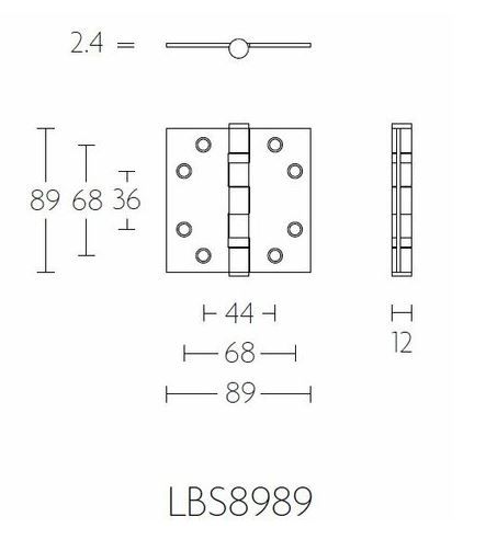 Formani 1513Z003NMXX0 BASICS LBS8989 σφαιρική άρθρωση ορθής γωνίας μαύρο ματ