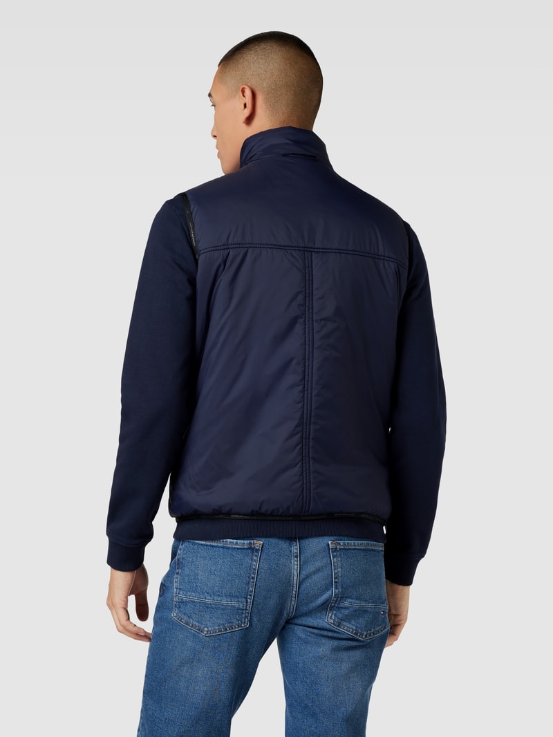 Weste mit Stehkragen Modell 'HUBERT' in marineblau