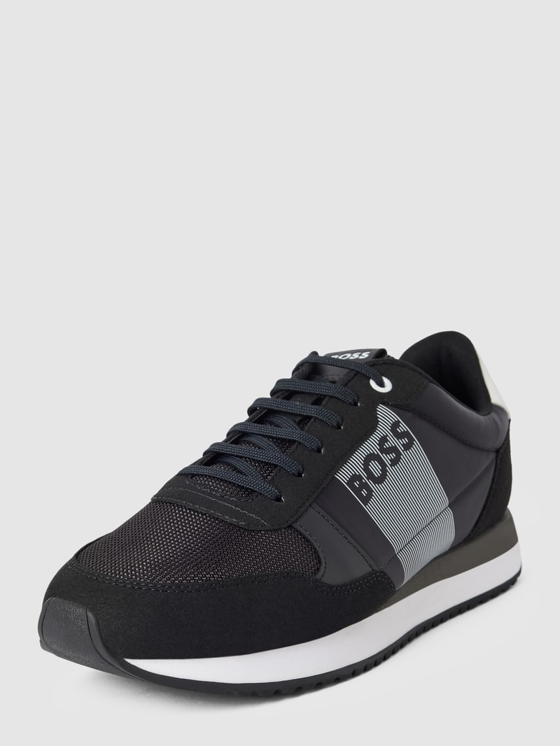 Sneaker mit Label-Details Modell 'Kai' in schwarz