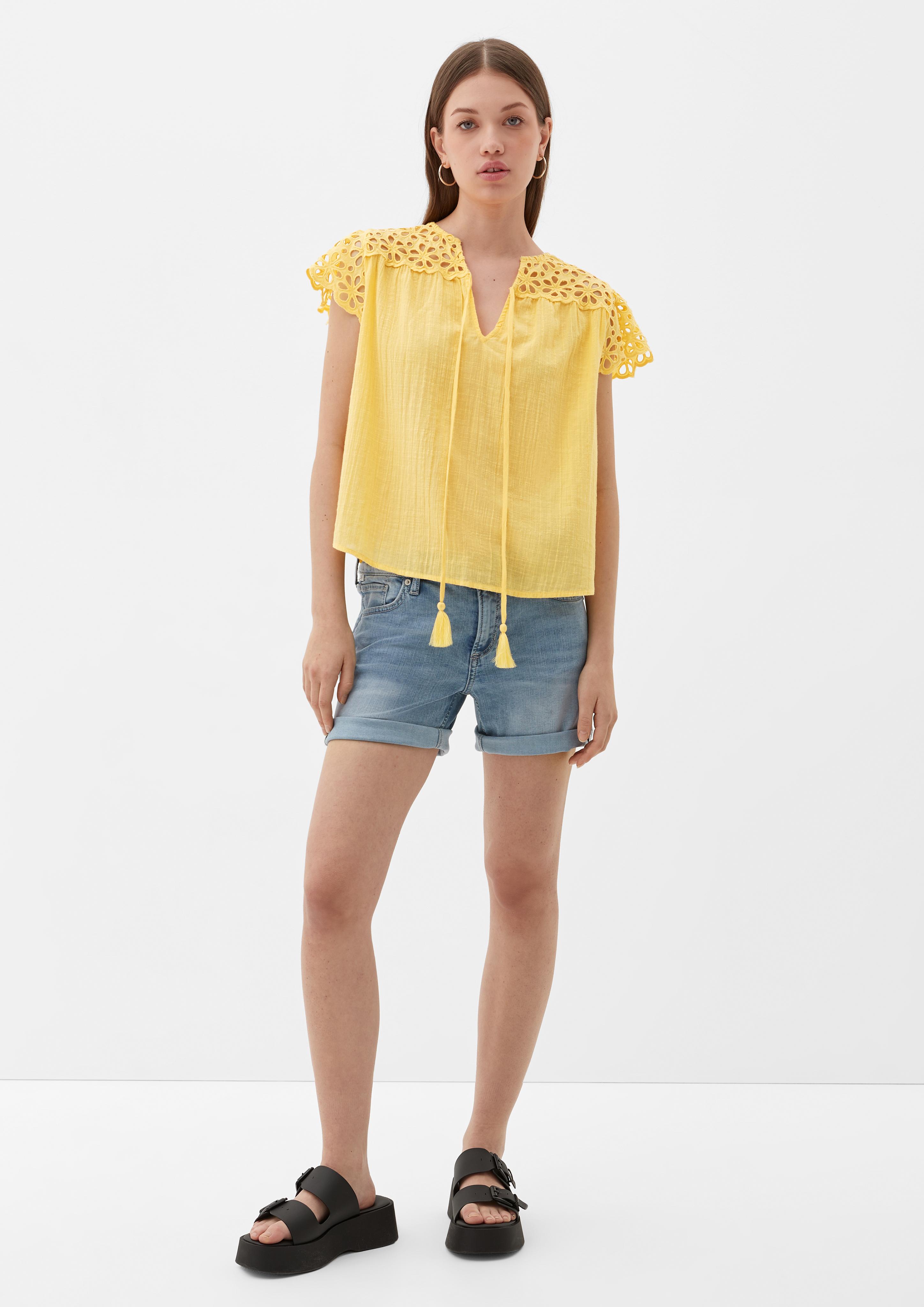 Bluse mit Broderie Anglaise  2125545-1317