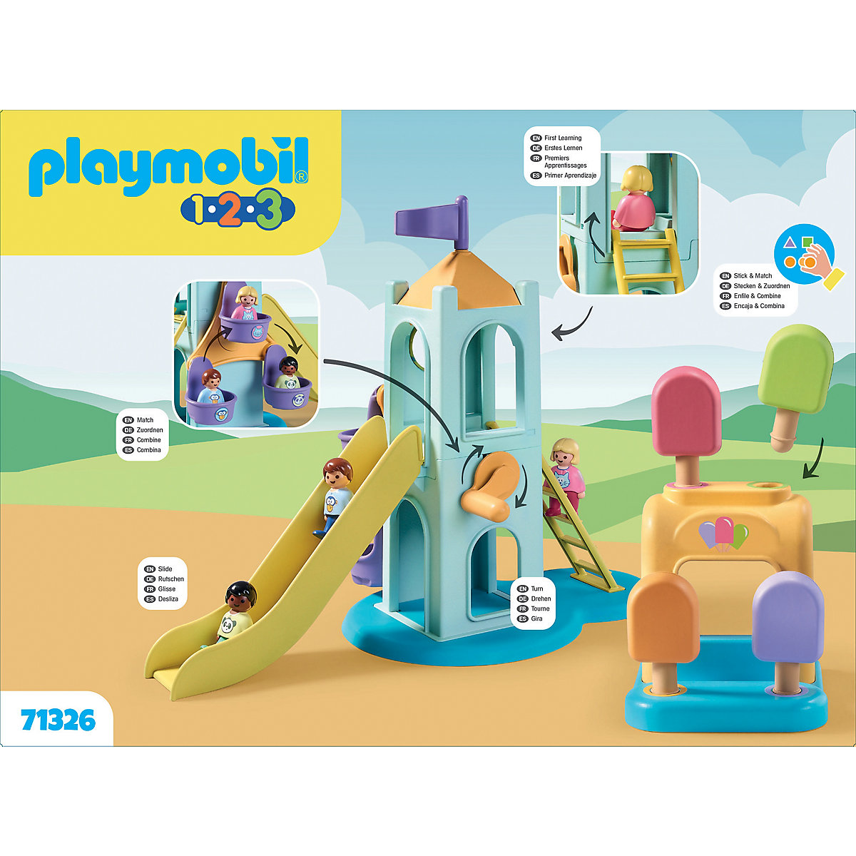 PLAYMOBIL® 71326 1.2.3: Erlebnisturm mit Eisstand